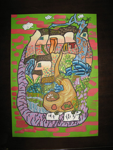 《和諧家園》李沅真（女）12歲、工人第一新村小學(xué)、輔導(dǎo)教師：楊曉媚