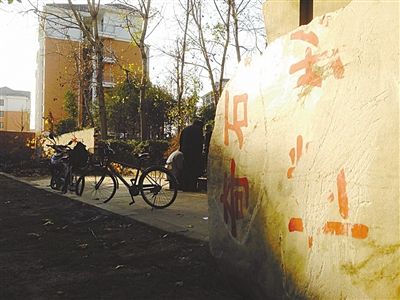 昨日，“上海奇石盆景博物館”原址上，已矗立起小區(qū)樓盤，而刻著博物館名的巨石，廢棄在一旁。本版圖片/新京報記者 張永生 攝