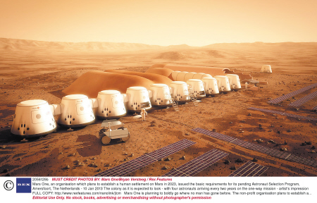 火星永久定居點(diǎn)外部效果圖。 IC供圖