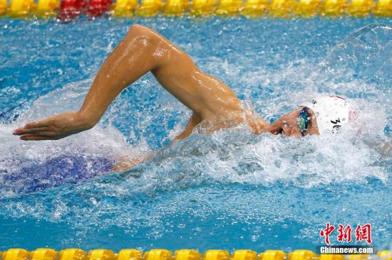 資料圖：9月21日上午，仁川亞運(yùn)會(huì)游泳比賽在文鶴樸泰桓游泳館拉開大幕。