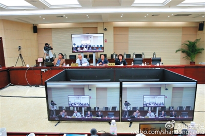 28日，山東高院官微上公布的聶樹斌案聽證會現(xiàn)場情況。圖/山東高院官微