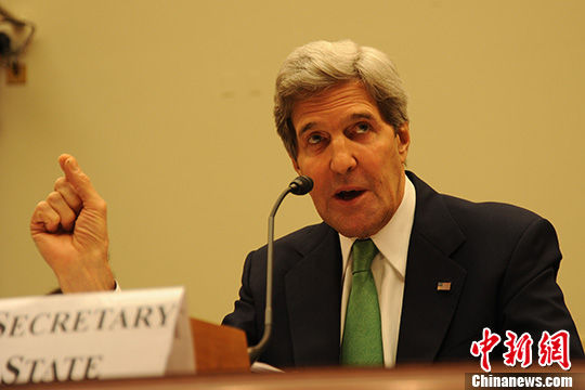 資料圖：美國國務(wù)卿克里。 中新社發(fā) 張蔚然 攝