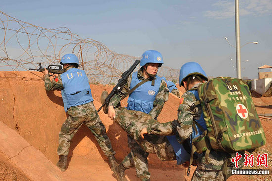 資料圖：中國維和部隊(duì)。