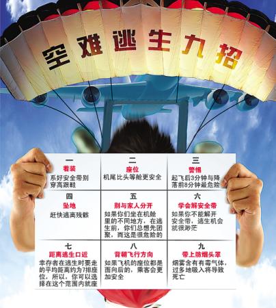 乘坐飛機時若災難發(fā)生 如何自救？