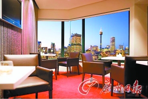 酒店客房一景。