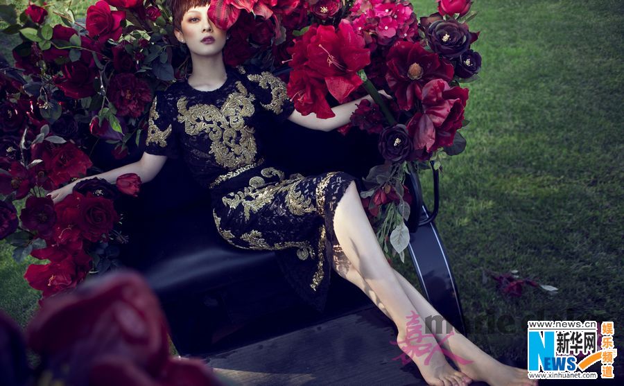 孫儷詮釋巴洛克風(fēng)“花仙子” 肌膚嫩白身姿曼妙