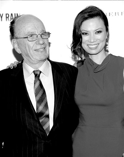 默多克與鄧文迪（2009年資料圖）。圖/東方IC