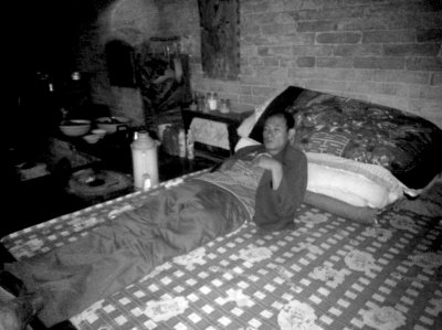 昨晚，張會英的丈夫接受采訪。記者 懷若谷/攝