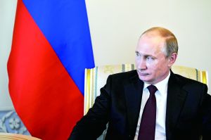 普京時隔10天來首次公開露面，3月16日，他在圣彼得堡會見吉爾吉斯斯坦總統(tǒng)阿坦巴耶夫。