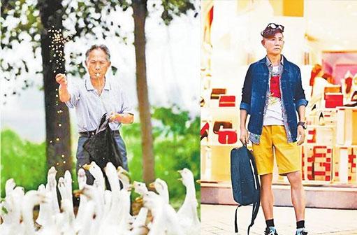 放鵝爺爺寫(xiě)真走紅