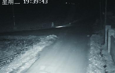 10歲男孩一個(gè)人打著手電走在鄉(xiāng)間公路上。 警方供圖