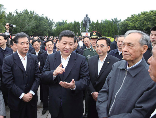2012 年12 月，習(xí)近平任中共中央總書記后首次離京，即到改革前沿的廣東考察