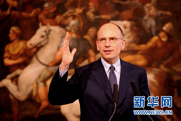  2月13日，意大利政府總理恩里科·萊塔宣布辭職。
