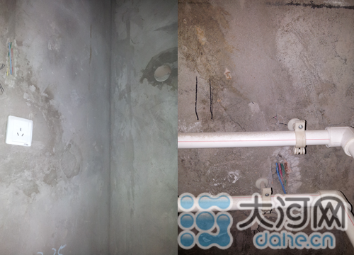 空調專用線路，用電負荷較大 圖為衛(wèi)生間電線走線