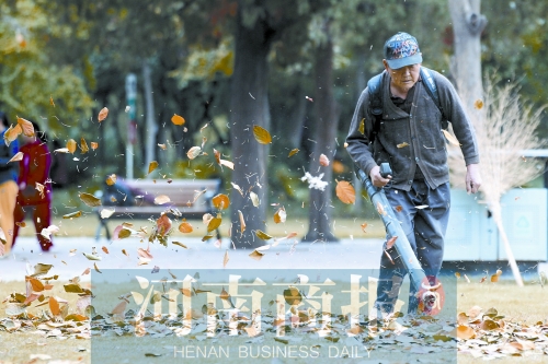 秋風(fēng)吹過，落葉滿地