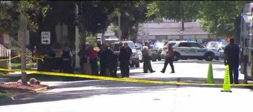 視頻截圖：雙方發(fā)生槍?xiě)?zhàn)的居住區(qū)。