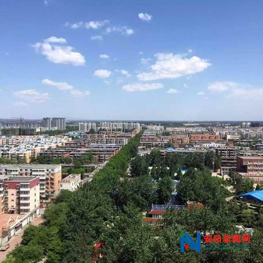 網(wǎng)友曬出的安陽藍(lán) 圖片來源：安陽新聞網(wǎng)