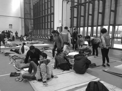 深圳滑坡事故安置現(xiàn)場。京華時報記者譚青攝