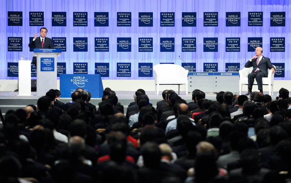李克強(qiáng)總理出席夏季達(dá)沃斯論壇并發(fā)表開幕式致辭。