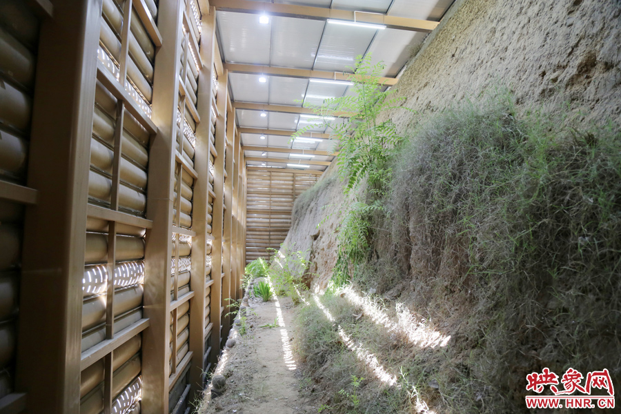 鄭州市商城遺址保護(hù)管理處對(duì)該節(jié)點(diǎn)1700米城垣兩側(cè)斷面遺址進(jìn)行保護(hù)性設(shè)施建設(shè)。