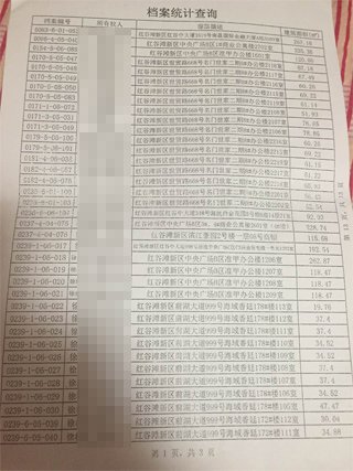 南昌中級(jí)人民法院一法官證實(shí)，他從南昌市房管局調(diào)出徐林保及其家人名下的部分房產(chǎn)信息表。