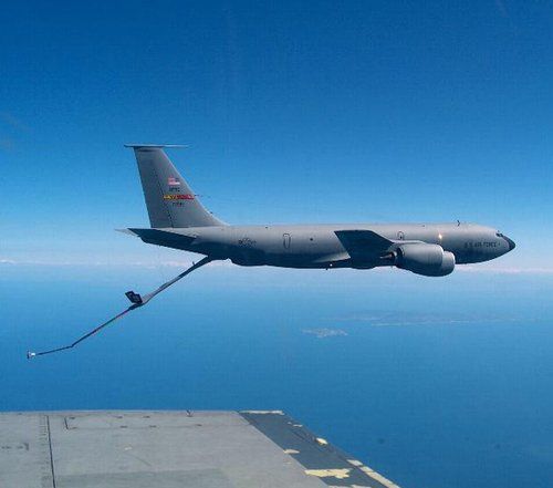 　資料圖：美軍KC-135加油機(jī)。