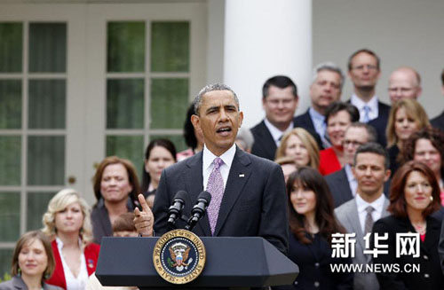 　4月23日，在美國(guó)首都華盛頓白宮玫瑰園舉行的2013美國(guó)年度教師獎(jiǎng)?lì)C獎(jiǎng)儀式上